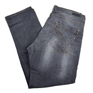 Ring of Fire Denim Jeans Straight 38x32 Charcoal‎ Black rinse
